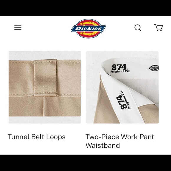 Dickie’s 874 original fit khakis - logo patch removed - Picture 9 of 10